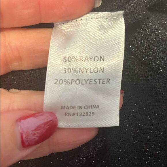 L'Academie  Lillia Knit Dress Black M - Picture 8 of 8